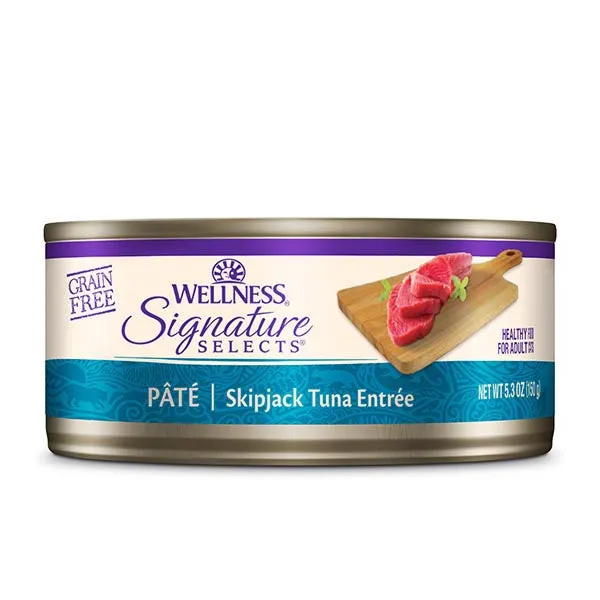 Wellness Cat Core Grain-Free Signature Selects Pate Skipjack Tuna Entree 5.3oz