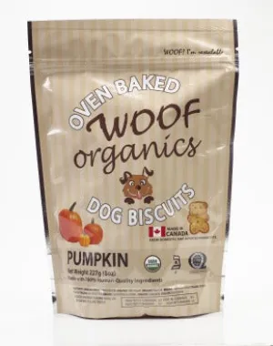 Woof Organics Oven-Baked Dog Biscuits - Pumpkin