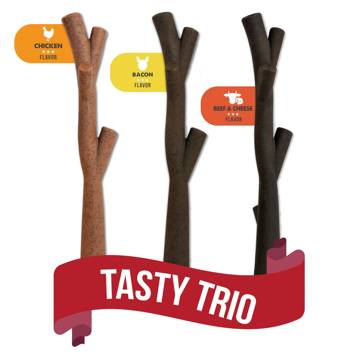 Zeus NOSH Flavoured Chew Toys Tasty Trio